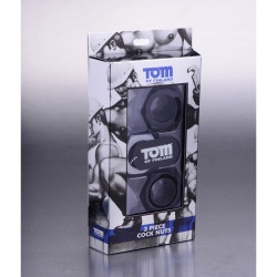 Tom of Finland Lot de 3 Cockrings Souples Cock Nuts